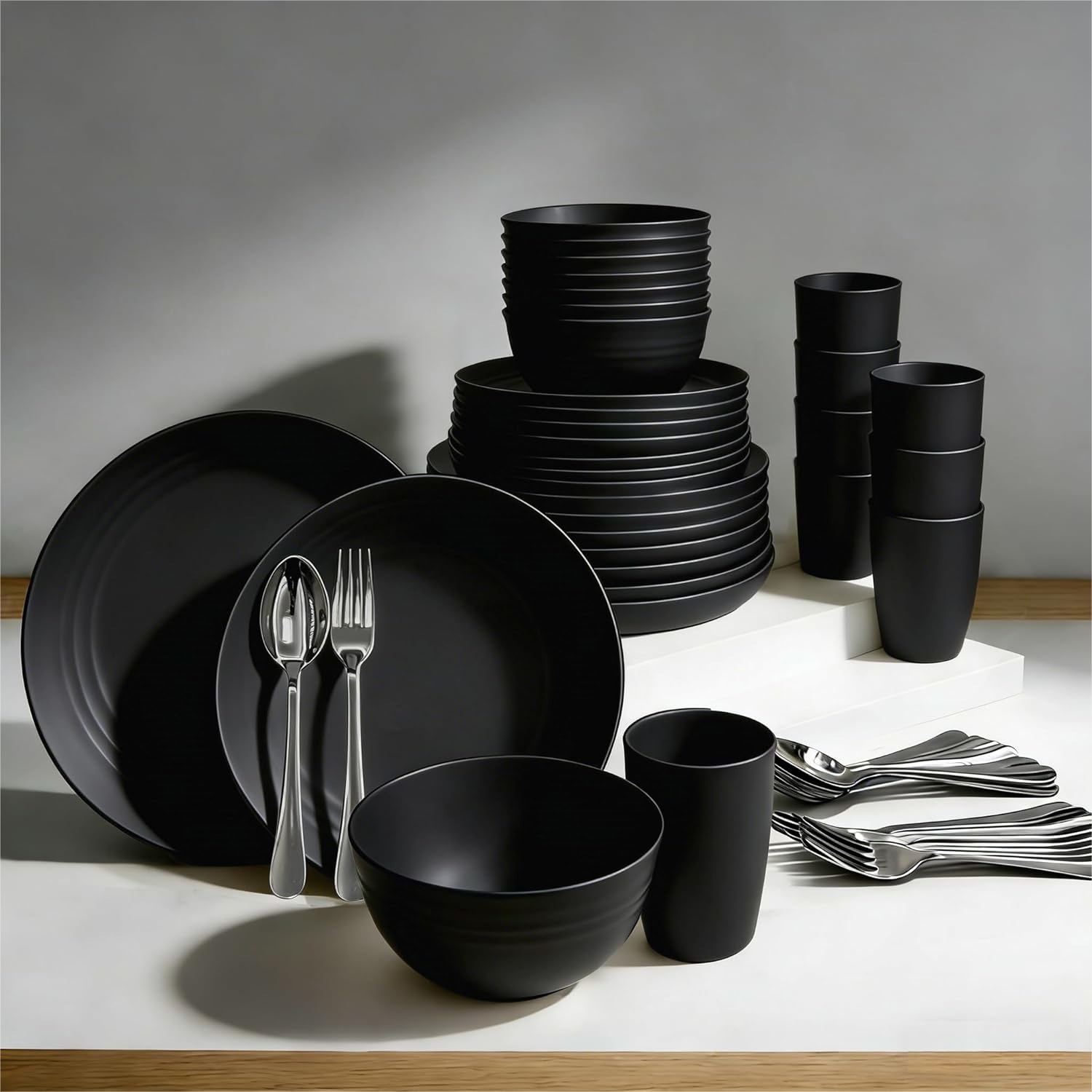 Stainless Steel Straw - 48 Piece Dinnerware Set for 8