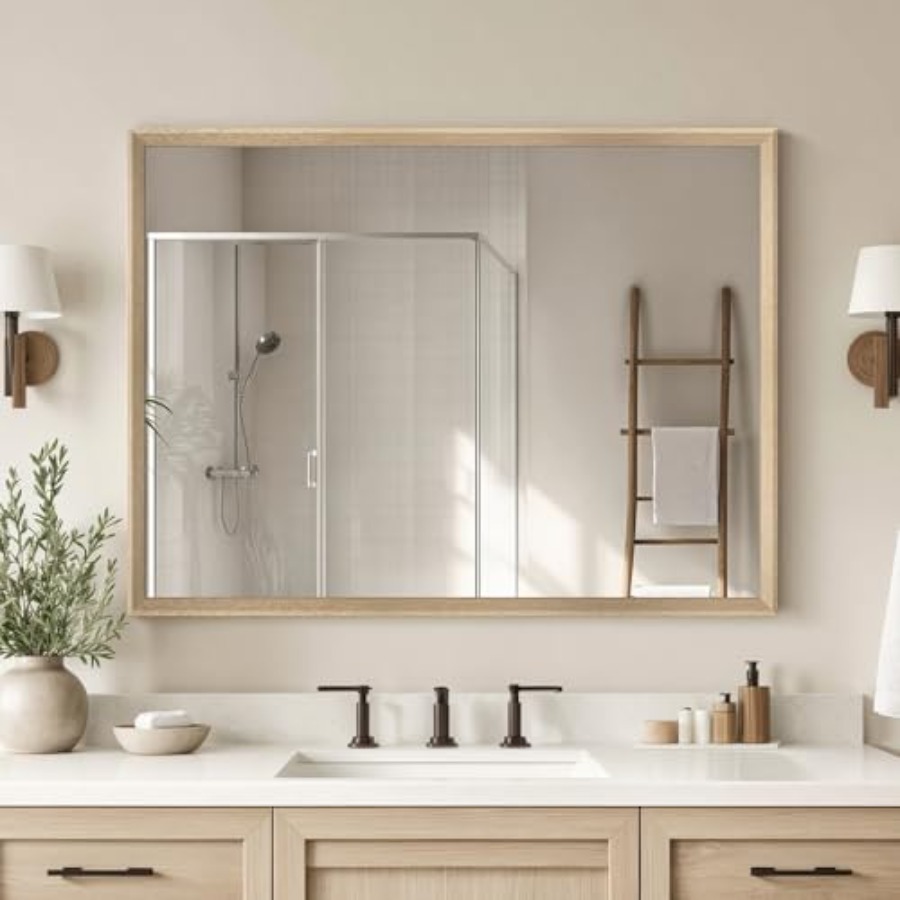 Sustainable Living Is - Bathroom Living Room Oak Wood Effect
