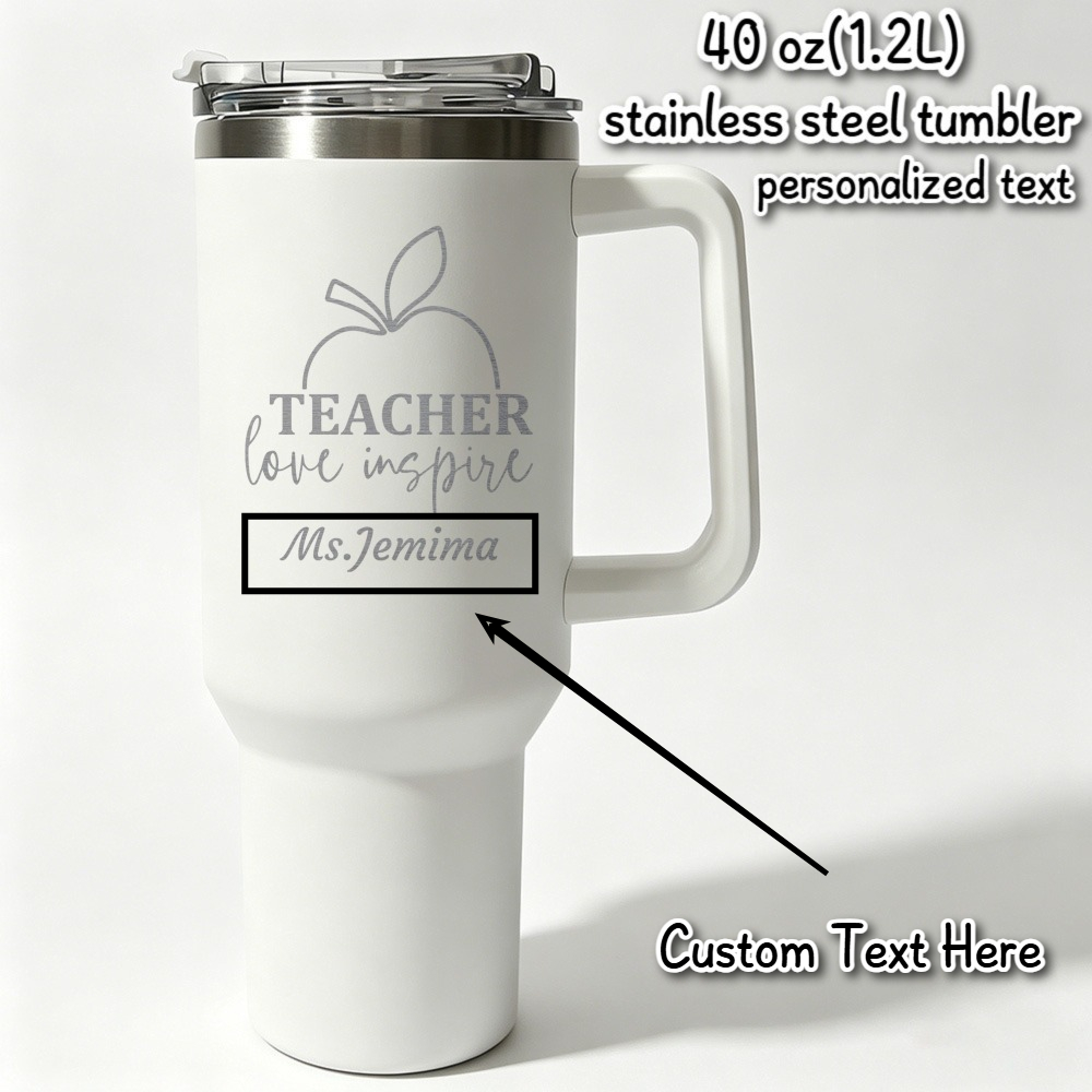 Stainless Steel Straw - 1L Teacher personalized text bottle Stainless