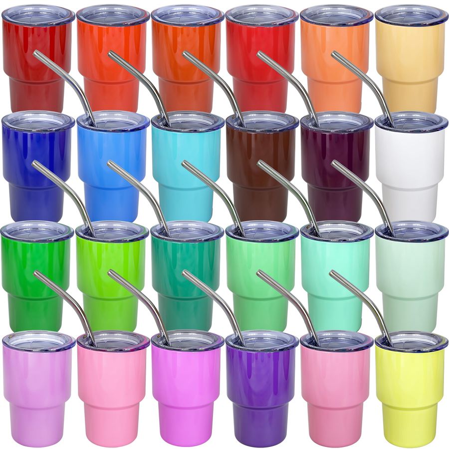 3oz Mini Tumbler Shot Glass wi – обзор и цена Stainless Steel Straw