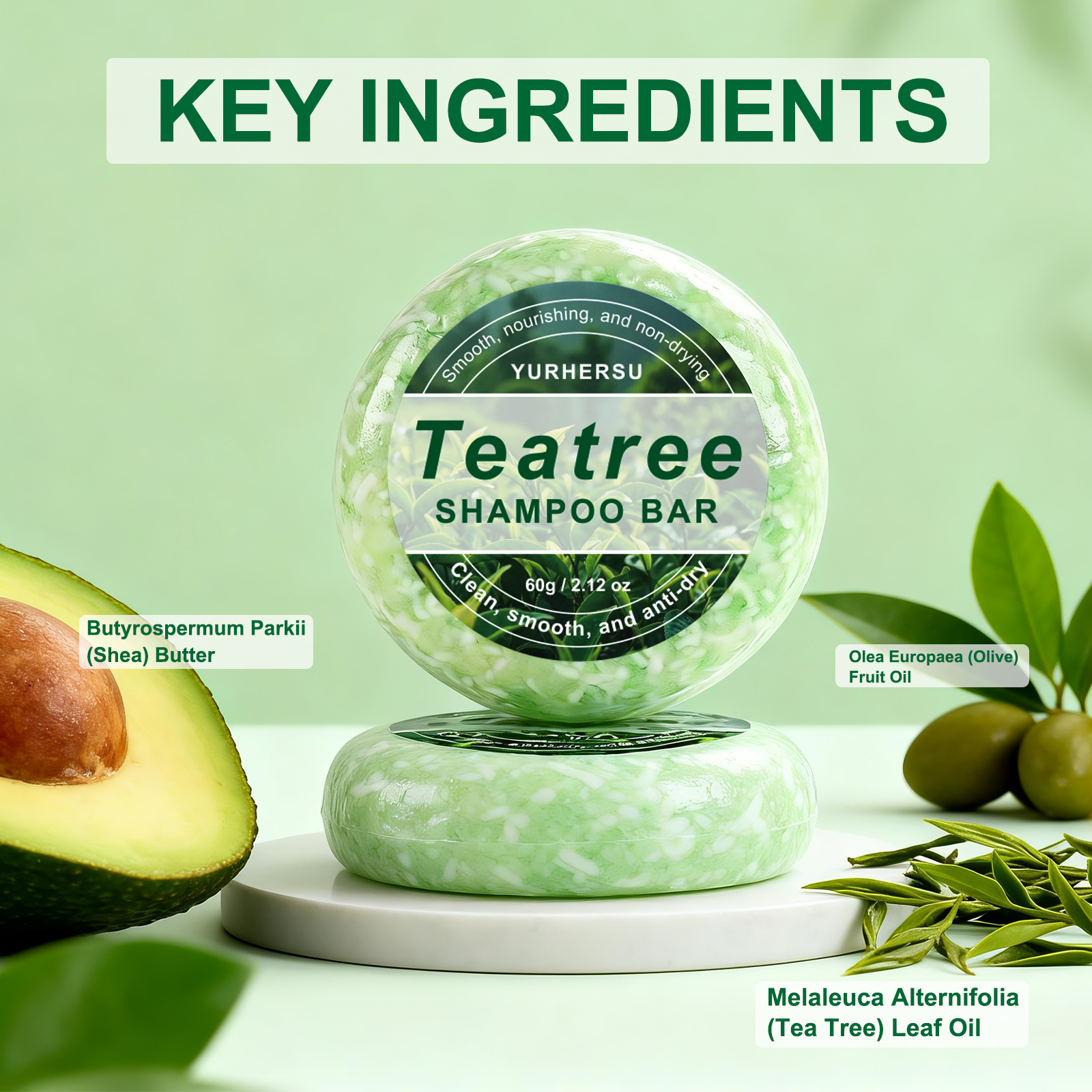 Natural Tea Tree Shampoo Bar O – обзор и цена Bar Soap Shampoo Solid