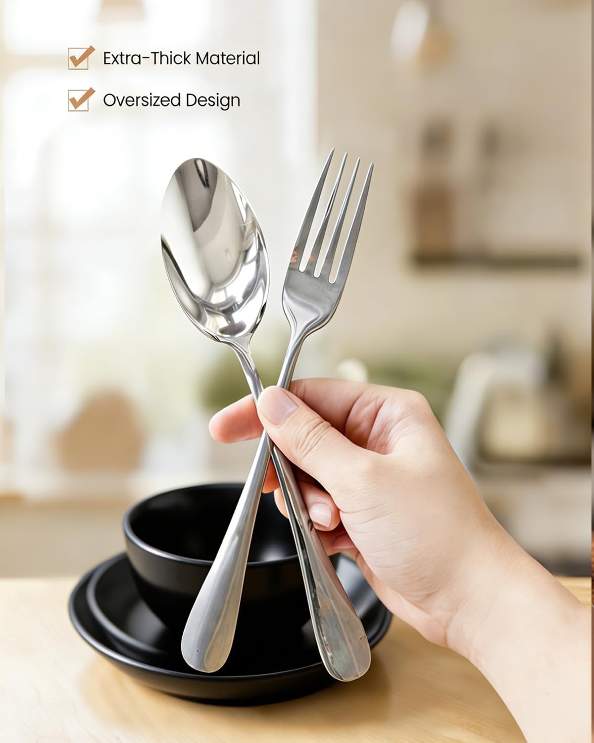 48 Piece Dinnerware Set for 8  – обзор и цена Stainless Steel Straw