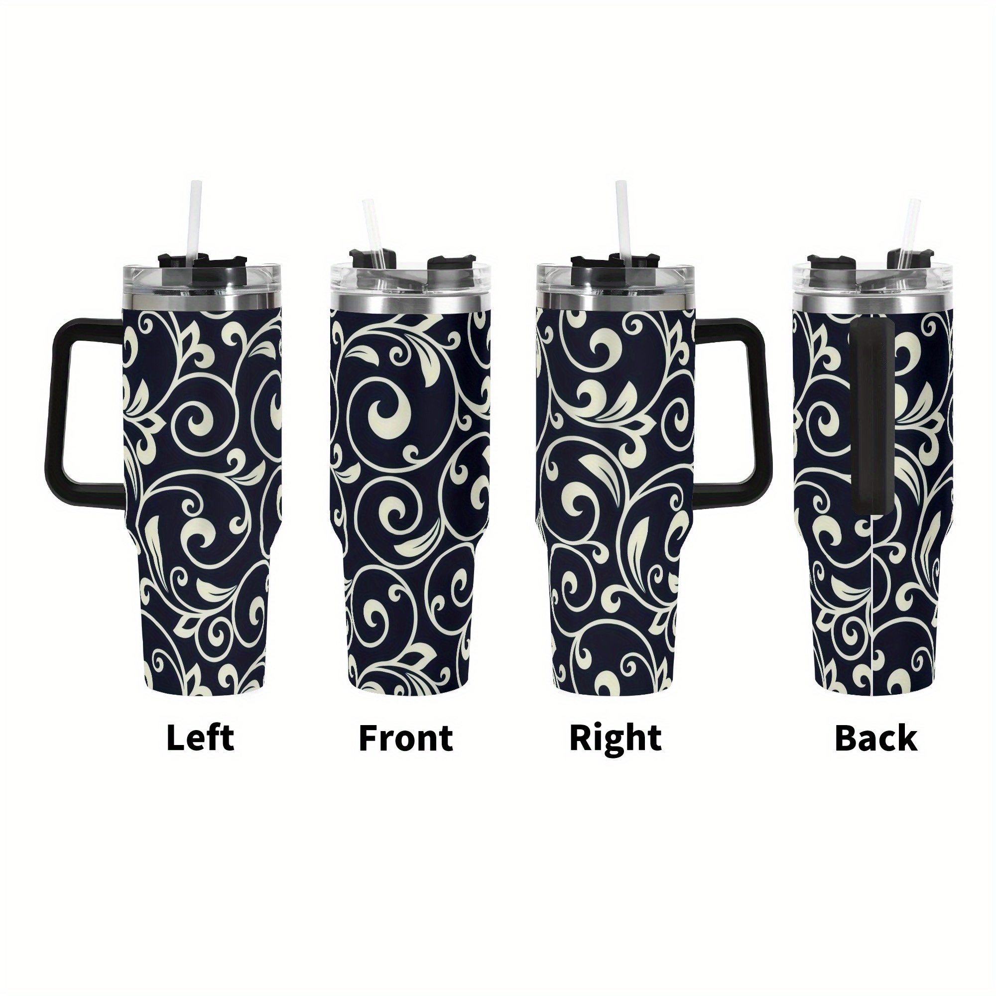 1pc Black Background Pattern 4 – обзор и цена Stainless Steel Straw