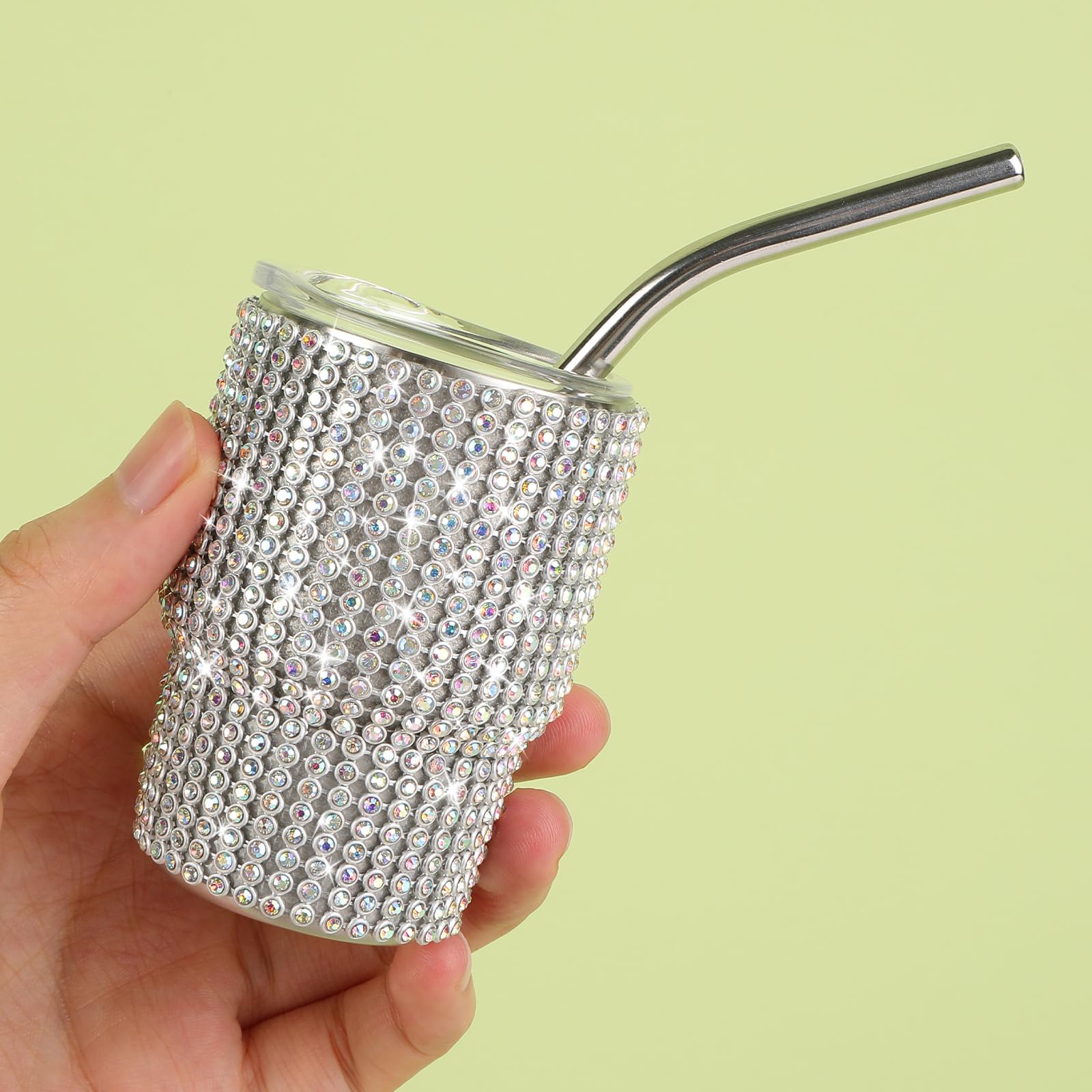 Bling Diamond 3 oz Mini liquor – обзор и цена Stainless Steel Straw