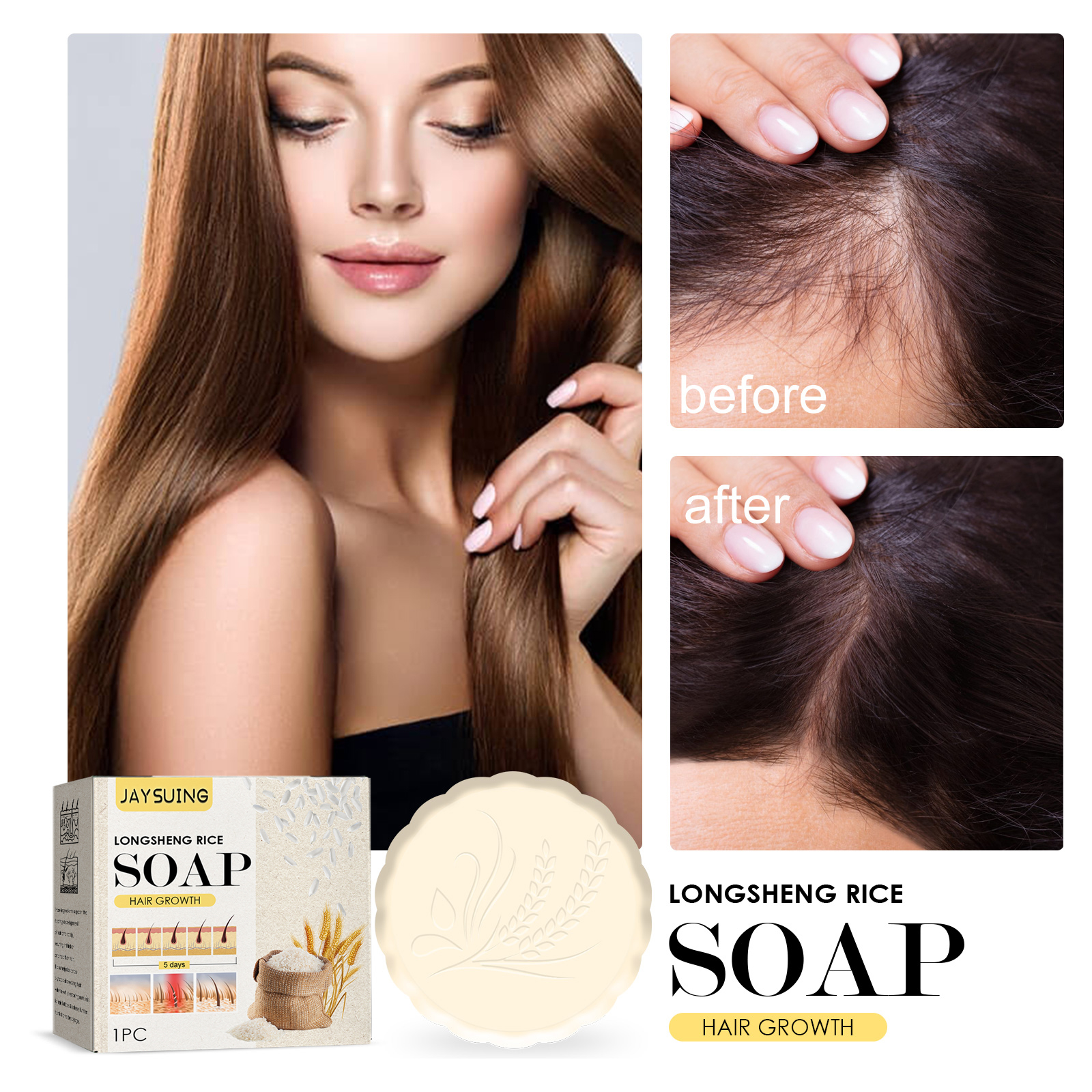Original Handmade Rice Soap Of – обзор и цена Bar Soap Shampoo Solid