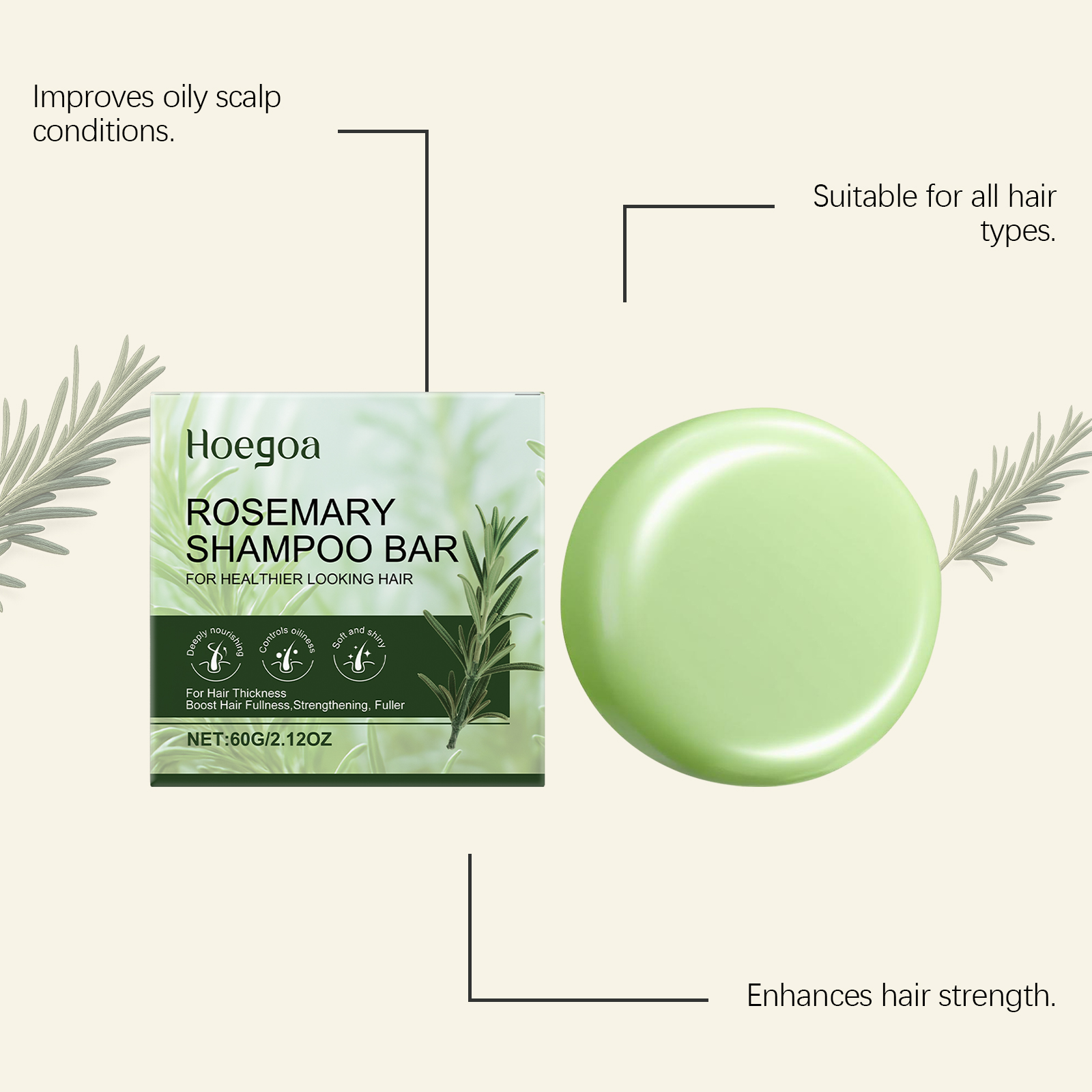 Hoegoa Rosemary Shampoo Bar Oi – обзор и цена Bar Soap Shampoo Solid